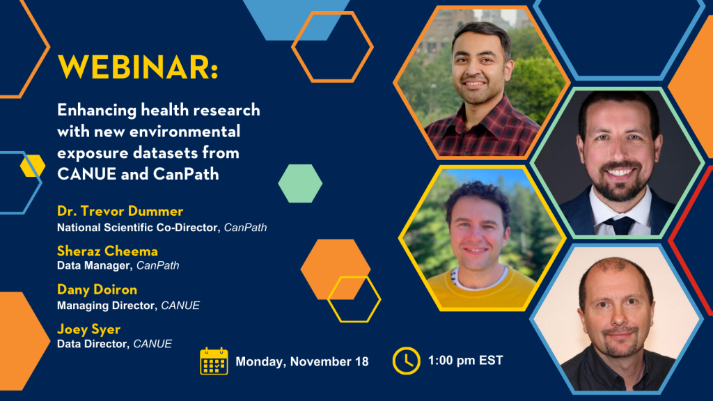 Upcoming Webinar: Environmental Exposure Datasets with CanPath and CANUE
